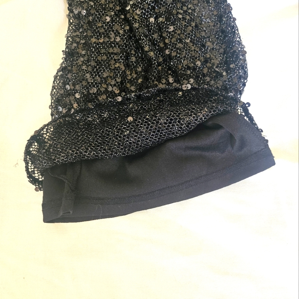 Lulus Sparkling Image Black Sequin Party Two-Piece Jumpsuit, Size S - Picture 8 of 16